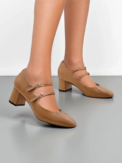 Royalfashion Patente femmes escarpins à talons avec brides Ovigs