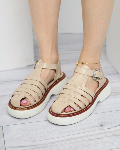 Sandale femme beige sur semelle massive Leteris - Footwear