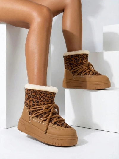 Bottes de neige à lacets pour femmes Royalfashion Moniuc