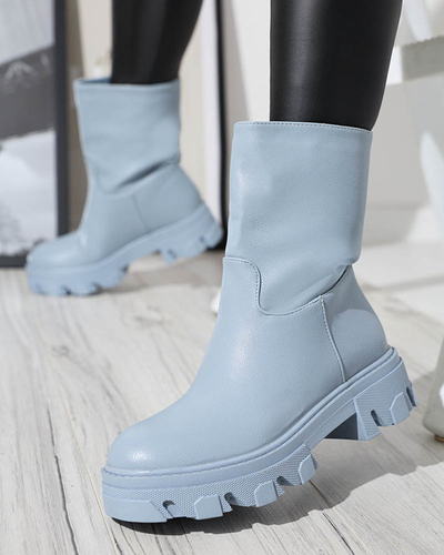 Bottines bleues à enfiler pour femme avec isolation Mekira - Footwear