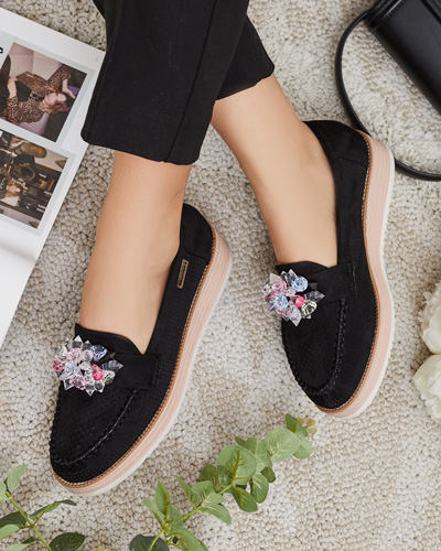 Royalfashion Mokassins avec pierres colorées Restea