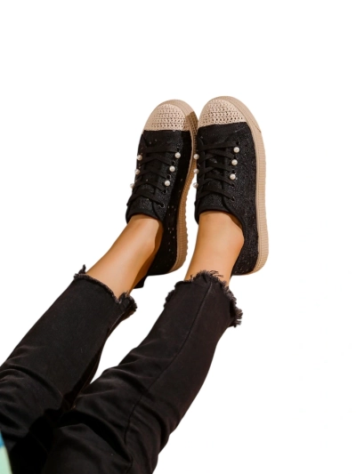Baskets en dentelle pour femmes Royalfashion avec sequins Nille