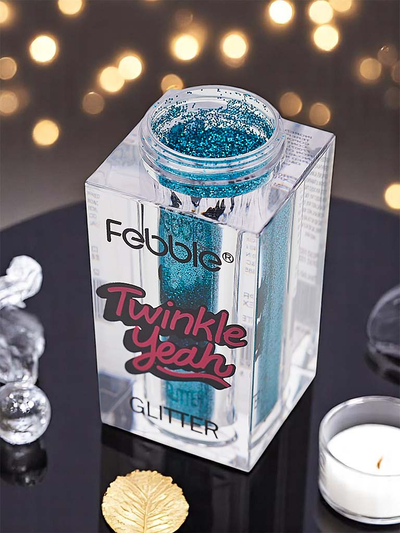 Étoile scintillante turquoise pour le visage et le corps