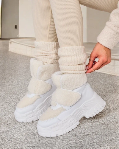 Royalfashion Bottes de neige pour femme avec peau de mouton Segulla
