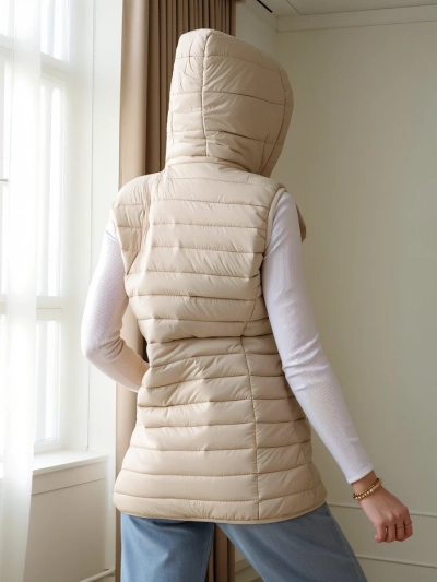 Veste sans manches Royalfashion pour femmes avec capuche amovible