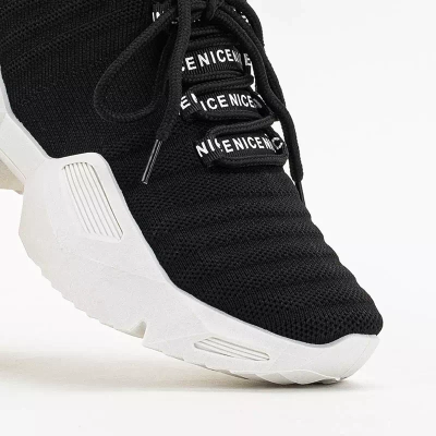 OUTLET Chaussures de sport montantes noires pour femme Owami - Footwear