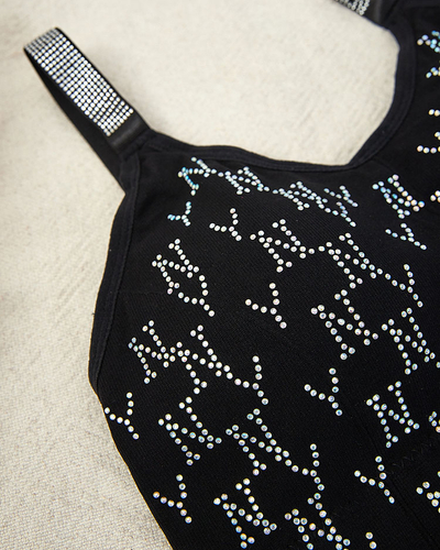 Royalfashion Soutien-gorge de sport pour femme avec zircons