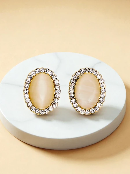 Royalfashion Boucles d'oreilles à clip pour femmes avec cristal et zirconia