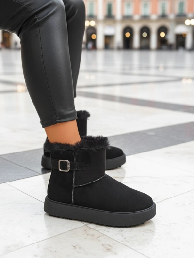 Royalfashion Bottes courtes style bottes de neige pour femmes Winter Crest