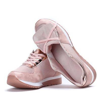 Róźowe metaliczne buty sportowe Emerald- Obuwie