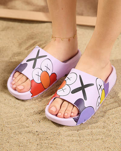 OUTLET Pantoufles violettes pour femmes Elmino - Footwear