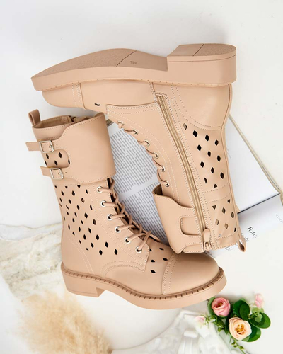 Royalfashion Bottes ajourées à lacets pour femme Belsel