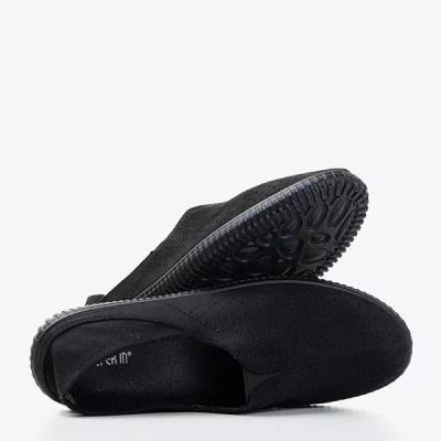OUTLET Slip sur femme noir ajouré Nella - Chaussures