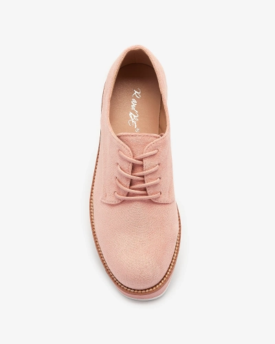 Demi-pointes à lacets a'la oxfords rose pâle pour femme Oksila - Chaussures