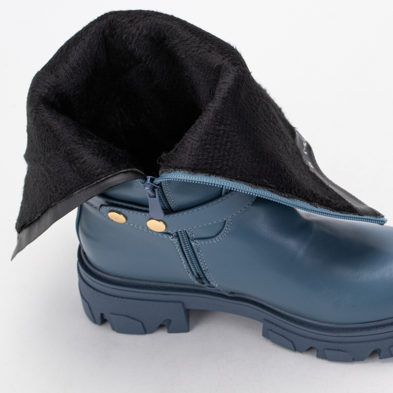 Bottines pour femmes bleues avec une chaîne Helisa - Chaussures