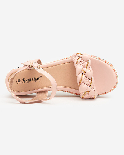 OUTLET Sandales plates femme rose Rella - Chaussures