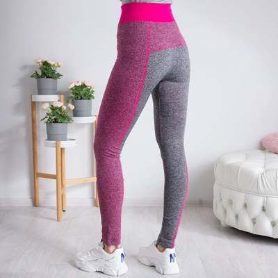 Guêtres grises avec inserts roses - Pantalon 1