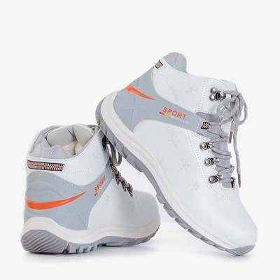 OUTLET Bottes de neige isolées blanches pour femmes avec décorations Aliza - Chaussures