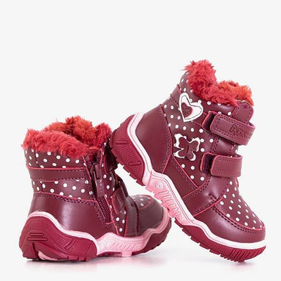 OUTLET Bottes de neige pour enfants Maroon Sippi - Footwear