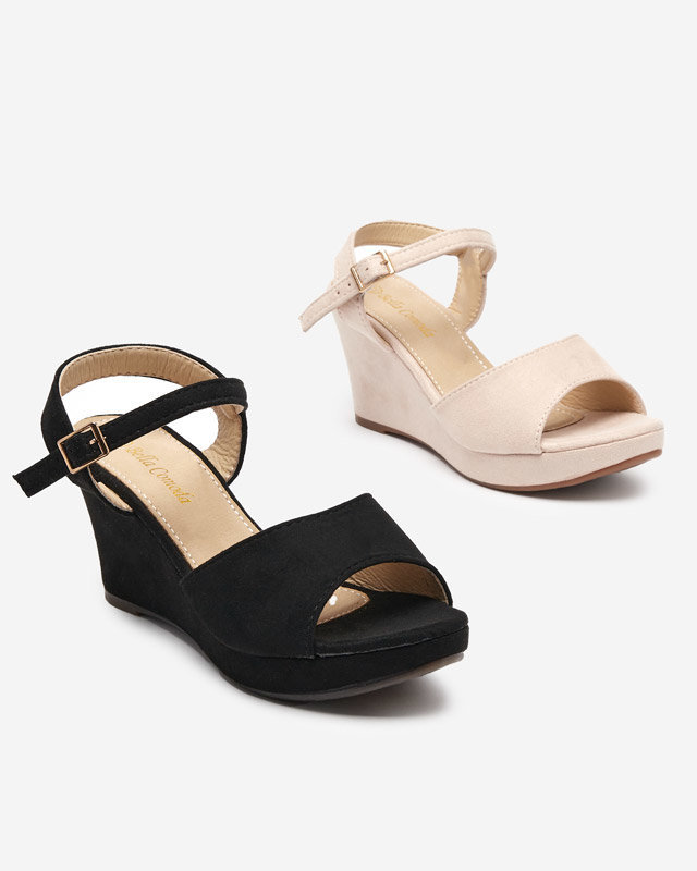 OUTLET Sandales compensées noires pour femme Nalem - Footwear