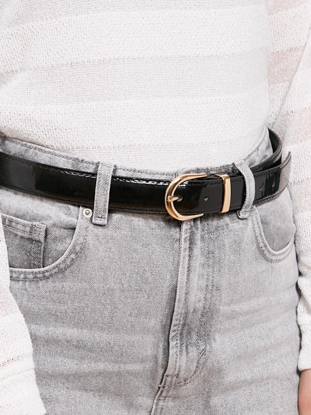 Ceinture vernie décontractée pour femmes