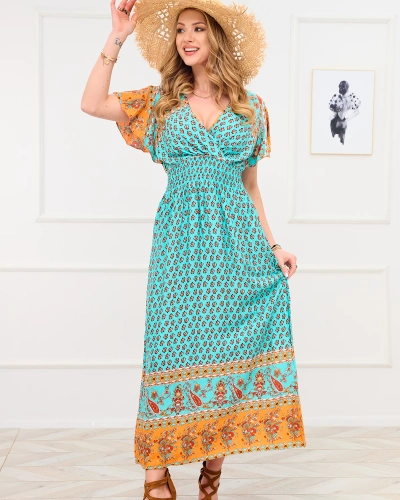 Robe longue d'été bleue - Vêtements