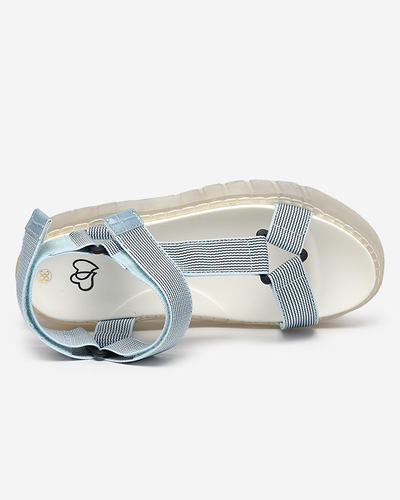 Sandales velcro Cinore bleues pour femmes - Footwear