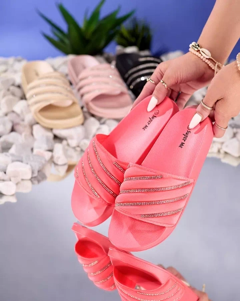 Chaussons femme corail avec zircons cubiques Mytaris - Footwear