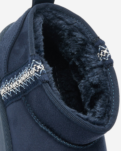Royalfashion Chaussures pour femmes marron clair a'la bottes de neige avec ornement Parisela