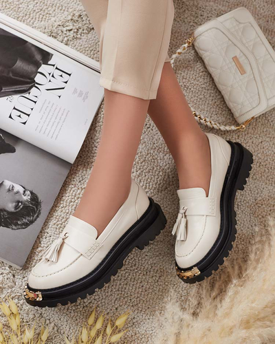 Royalfashion Mocassins à glands pour femme Fresosne