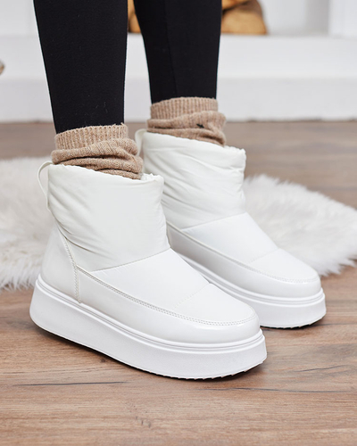 Royalfashion White Maderta bottes de neige à enfiler pour femme
