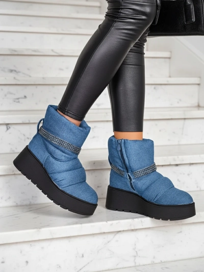 Royalfashion Bottes de neige compensées pour femmes Renosi