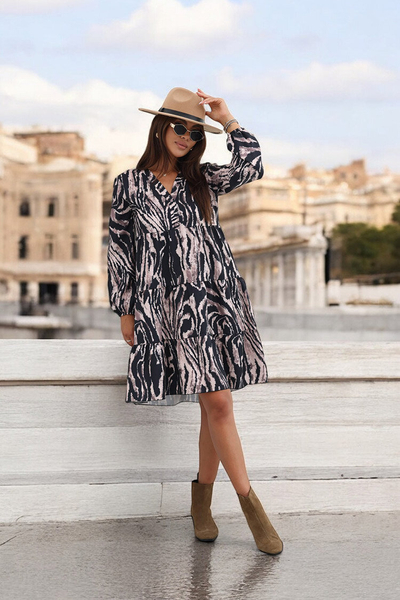 Royalfashion Robe imprimée pour femme