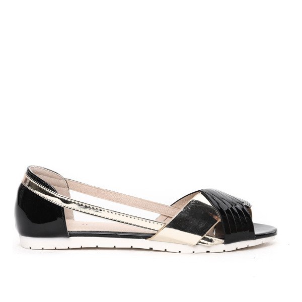 Ballerines noires en cuir écologique Athalia - Chaussures 1