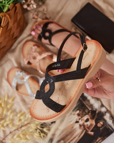 Royalfashion Sandales Elova Zirconia pour femme