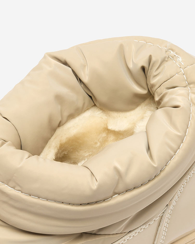 Royalfashion Bottes de neige à enfiler pour femme de couleur marron clair Ademra