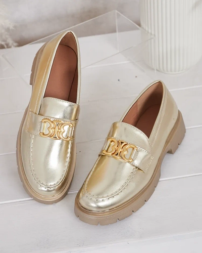 Mocassins Dorés Chloé Style Élégant pour Femmes