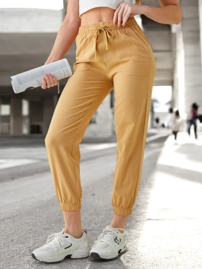 Pantalons Royalfashion pour femmes avec élastique au bout des jambes