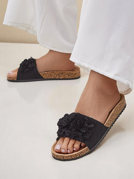 Royalfashion claquettes pour femmes avec accents floraux Occes