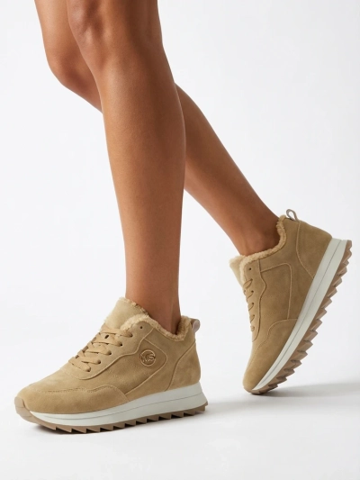 Royalfashion Chaussures de sport isolées pour femme marron clair Lahho