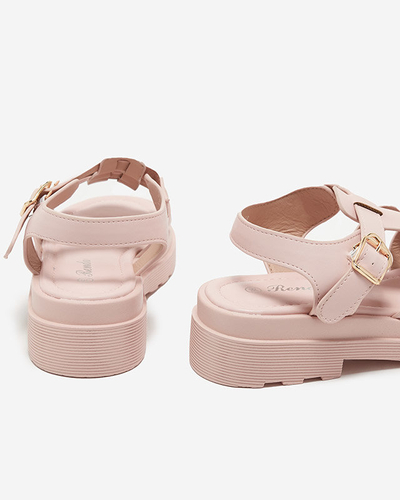 OUTLET Sandales roses pour femme sur semelle plus épaisse Gacino - Chaussures