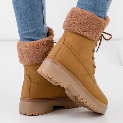 Bottes isolées camel pour femmes - Chaussures