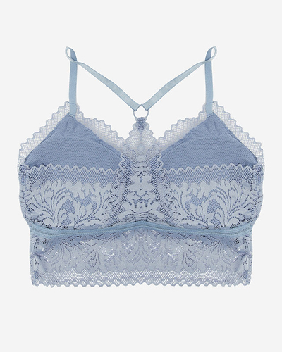 Soutien-gorge bralette dentelle bleu femme - Sous-vêtements