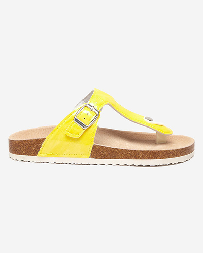OUTLET Tongs femme jaunes Elotsi - Footwear