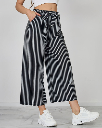 Royalfashion Pantalon large rayé femme 7/8