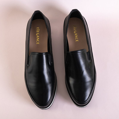 OUTLET Chaussures à enfiler en éco-cuir noir pour femmes Melarda - Footwear