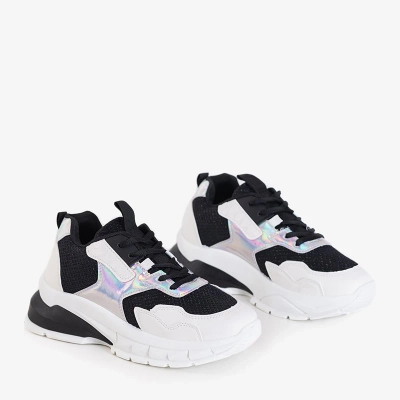 OUTLET Baskets de sport noires pour femmes avec inserts holographiques Agapila - Footwear