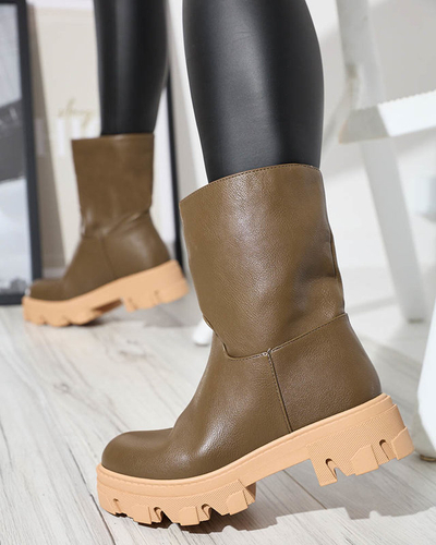 Bottines à enfiler marron foncé pour femme avec isolation Mekira - Footwear