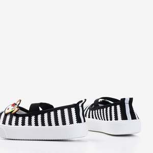 Baskets à rayures noires Olli Kids - Chaussures