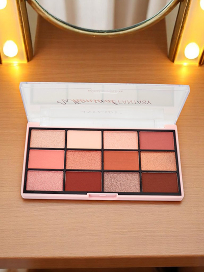 ANYLADY Palette de 12 fards à paupières avec finitions pailletées et mates Champagne Ruby Glamour